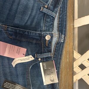 a.n.a Women's Dark Blue Ankle Jeans